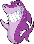 Purple Shark 3D Design